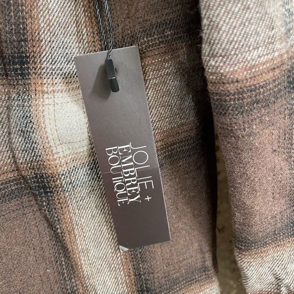 Baylor Brown Flannel Fall Winter Button Down Flan… - image 4